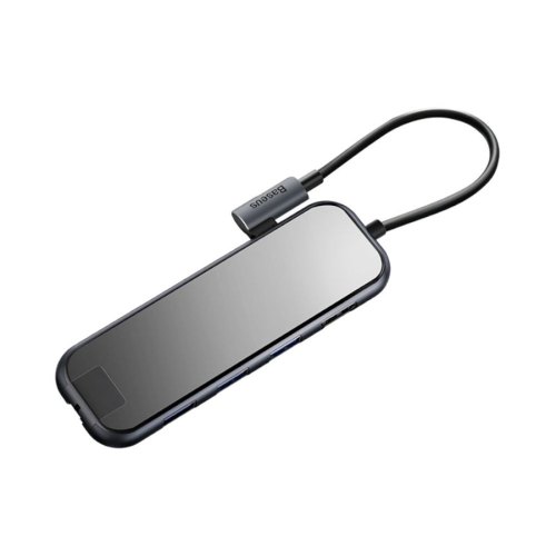 USB-хаб Baseus USB3.1 Type-C --> HDMI/USB3.0x3//RJ45/PD, Grey