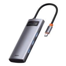 USB-хаб Baseus 5in1 USB3.1 Type-C --> USB Type C PD 100W/HDMI 4K 60 Hz/3*USB 3.2 Gen1, Grey