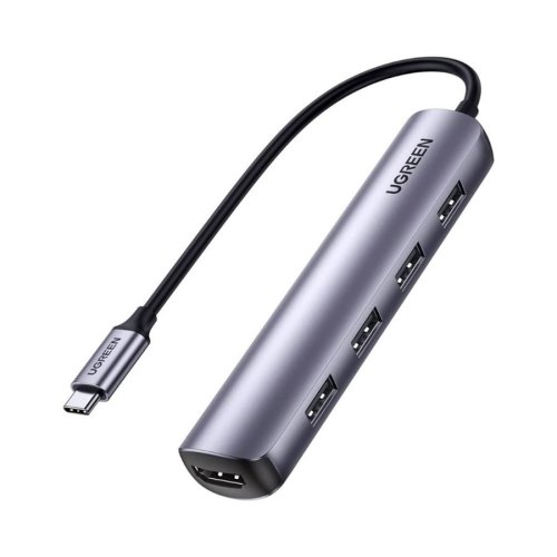Док-станція USB3.0 Type-C --> HDMI/USB 3.0x4 Ugreen CM417, Grey