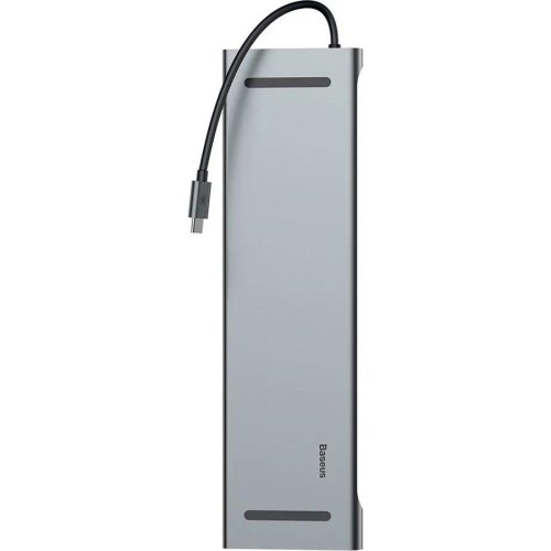 USB-хаб Baseus USB3.1 Type-C --> HDMI/VGA/RJ45 Gigabit/USB3.0x3/3.5mm/Micro SD/PD 60W, Grey