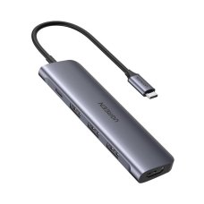 Док-станція USB3.0 Type-C --> USB 3.0x3/HDMI/PD Ugreen CM136, Grey
