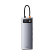 Док-станція USB3.1 Type-C-->USB C(PD)100W/HDMI 4K 30Hz/VGA/USB3.2/RJ45/SD+TF,9in1 Grey Baseus
