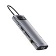 Док-станція USB3.1 Type-C-->USB C(PD)100W/HDMI 4K 30Hz/VGA/USB3.2/RJ45/SD+TF,9in1 Grey Baseus