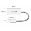 Перехідник USB-C to DisplayPort Adapter MM130 UGREEN Білий