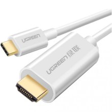 Кабель-Перехідник USB Type C to HDMI Cable Male to Male ABS Case 1.5m UGREEN MM121 Білий
