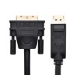 Кабель DP 1.2 DP Male to DVI (24+1) 2м UGREEN DP103 Чорний