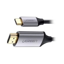 Кабель UGREEN USB-C to HDMI Male to Male Cable Aluminum Shell 1.5m MM142 (Gray Black)