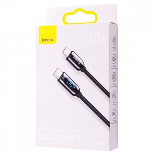 Baseus Display Fast Charging Type-C to Type-C 2m Black