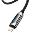 Кабель USB3.1 Type-C M-Lightning M, 1.0 м, 20W, З дисплеєм Чорний  CATLSK Baseus