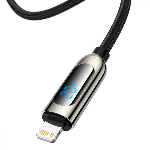 Кабель USB3.1 Type-C M-Lightning M, 1.0 м, 20W, З дисплеєм Чорний  CATLSK Baseus