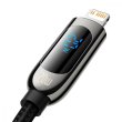 Кабель USB3.1 Type-C M-Lightning M, 1.0 м, 20W, З дисплеєм Чорний  CATLSK Baseus