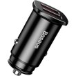 Автомобільний зарядний пристрій Baseus Square metal A+A 30W Black