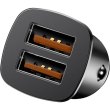 Автомобільний зарядний пристрій Baseus Square metal A+A 30W Black