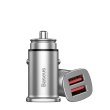 Автомобільний зарядний пристрій Baseus Square metal A+A 30W Black