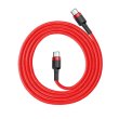 Кабель Baseus Cafule USB Cable Type-C to Type-C 3A 1m Red