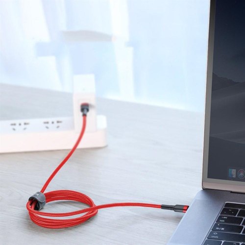 Кабель Baseus Cafule USB Cable Type-C to Type-C 3A 1m Red