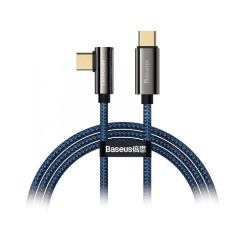 Кабель Baseus Legend Series Elbow USB3.1 Type-C M-M, 1 м, 100W (20V/5A) Blue