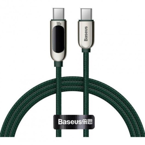Кабель Baseus USB Type-C Baseus Display Fast Charging Type-C to Type-C 100W 1m Dark Green