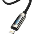 Кабель USB3.1 Type-C M-Lightning M, 2.0 м, 20W, З дисплеєм Чорний  CATLSK Baseus