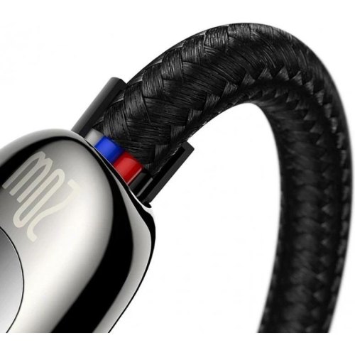 Кабель USB3.1 Type-C M-Lightning M, 2.0 м, 20W, З дисплеєм Чорний  CATLSK Baseus