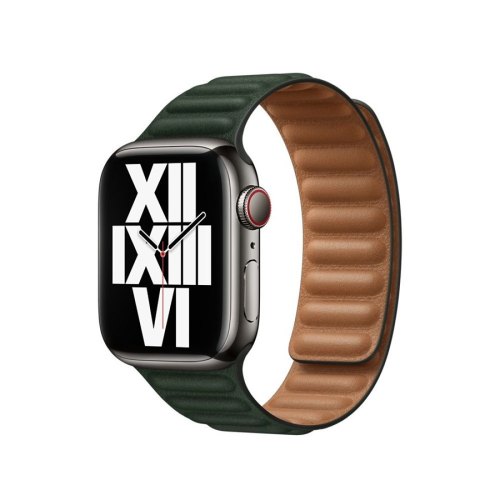 Ремінець Apple Watch 41mm Sequoia Green Leather Link M/L (ML7Q3ZM/A)
