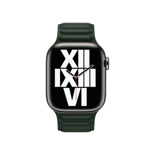 Ремінець Apple Watch 41mm Sequoia Green Leather Link M/L (ML7Q3ZM/A)