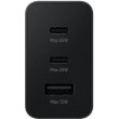 Мережевий зарядний пристрiй Samsung EP-T6530NBEGRU Trio 65W (2 Type-C+USB) Black
