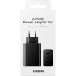 Мережевий зарядний пристрiй Samsung EP-T6530NBEGRU Trio 65W (2 Type-C+USB) Black