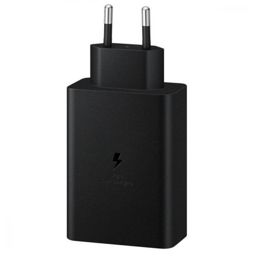 Мережевий зарядний пристрiй Samsung EP-T6530NBEGRU Trio 65W (2 Type-C+USB) Black