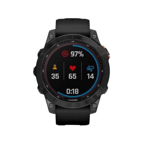 Смарт годинник Garmin Fenix 7 Solar Slate Gray with Black Band (010-02540-10)