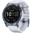 Смарт годинник Garmin Fenix 7 Sapphire Solar Mineral Blue DLC Titanium with Whitestone Band (010-02540-24)
