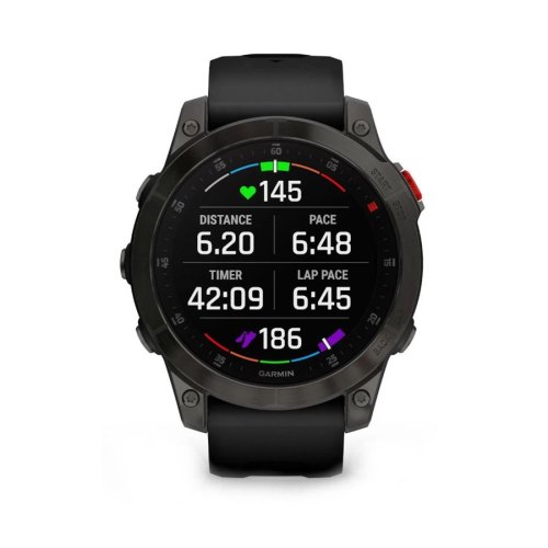 Смарт годинник Garmin Epix 2 Sapphire Black/Titanium DLC with Black Band (010-02582-10)