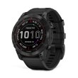 Смарт годинник Garmin Fenix 7 Sapphire Solar Black DLC Titanium with Black Band (010-02540-34)