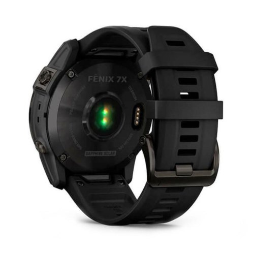 Смарт годинник Garmin Fenix 7 Sapphire Solar Black DLC Titanium with Black Band (010-02540-34)
