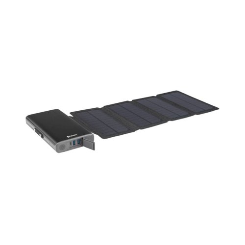 Зовнішній акумулятор сонячний Powerbank 4-PANEL 8W SANDBERG PD 25000 MAH, 2XUSB, TYPE-C OUT (420-56)