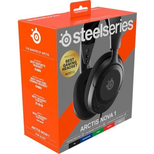 Гарнітура, SteelSeries Arctis Nova 1, black (61606)
