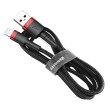 Кабель Baseus Cafule Cable USB For Lightning 2.4A 0.5M Red/Black