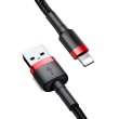 Кабель Baseus Cafule Cable USB For Lightning 2.4A 0.5M Red/Black