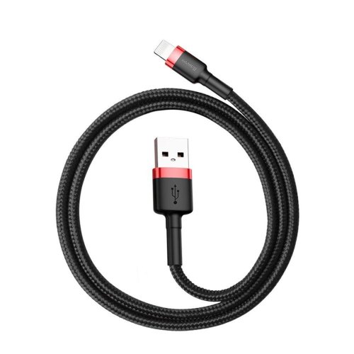 Кабель Baseus Cafule Cable USB For Lightning 2.4A 0.5M Red/Black