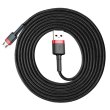 Кабель USB 2.0 AM-MicroUSB M, 2.0 м, 1.5A, чорний-червоний, (двосторонній) CAMKLF Baseus