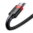 Кабель USB 2.0 AM-MicroUSB M, 2.0 м, 1.5A, чорний-червоний, (двосторонній) CAMKLF Baseus