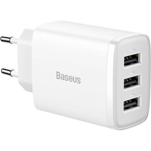 МЗП Baseus Compact Charger 3U 17W EU, White