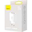 МЗП Baseus Compact Charger 3U 17W EU, White