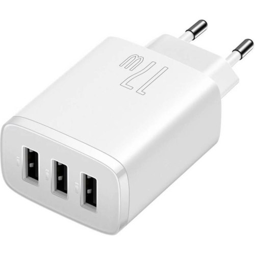 МЗП Baseus Compact Charger 3U 17W EU, White