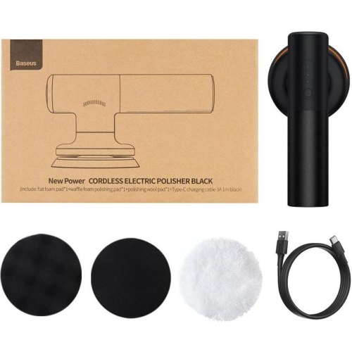 Пристрій для полірування автомобіля Baseus New Power Cordless Electric Polisher Black