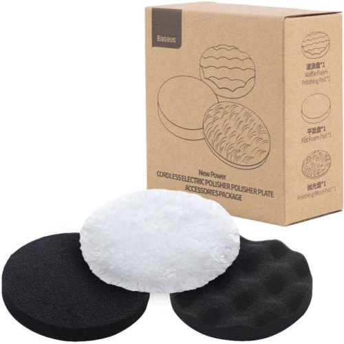 Насадки для полірування Baseus New Power Cordless Electric Polisher plate accessories package Black