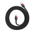 Baseus Cafule Series Type-C PD2.0 60W Flash charge Cable 20V 3A 1m Red black (CATKLF-G91)