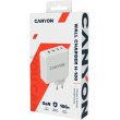 Мережевий зарядний пристрій CANYON Power adapter H-100 GaN PD 100W QC 3.0 30W White (CND-CHA100W01)