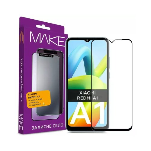 Захисне скло  MakeFuture Full Cover Full Glue для Xiaomi Redmi A1 Black