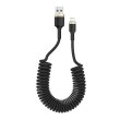 Кабель Colorway USB - Lightning (spiral) 2.4А 35-150см Black